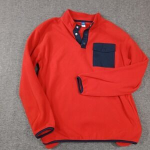 Old Navy Women's Size XL Red Fleece Funnel Neck‎ Pullover Sweatshirt